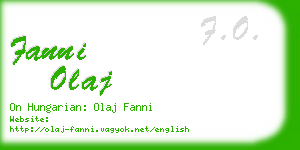 fanni olaj business card